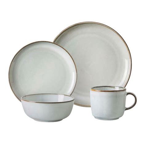 Juego De Vajilla Ceramica 16 Piezas Con Taza Organic Bazar Grupo Dos