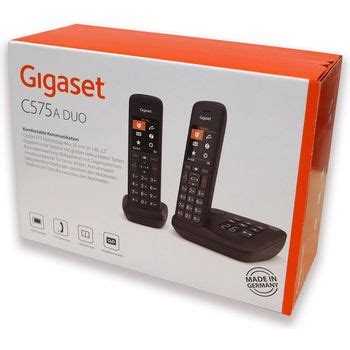 Gigaset C575A Duo DECT Schnurlostelefon mit Anrufbeantworter für