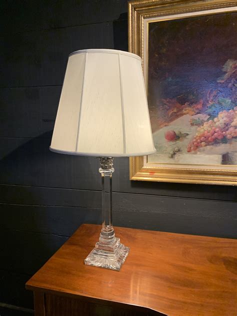 Silver Glass Electrified Lamp Maus Park Antiques