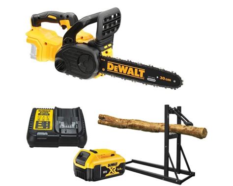 Dewalt Dcm565 18v Xr 30cm Brushless Cordless Chainsaw X1 5ah Kit With Log Holder Buyaparcel