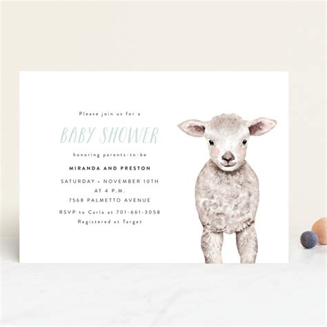 Lamb Baby Shower Invitation Atelier Yuwa Ciao Jp