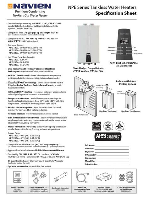 Navien 240 Parts Diagram Navien Npe-240a2 Parts Diagram
