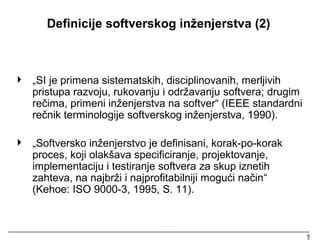 Uvod U Softversko In Enjerstvo Ppt