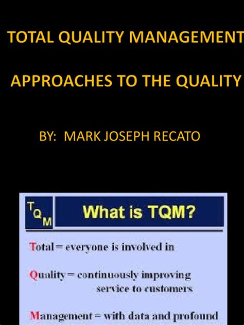 An Overview Of The Foundational Philosophies And Frameworks Of Total