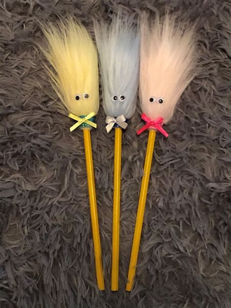 3 Fuzzy Pencils Furry Pencils Homeschool Reward Sensory Etsy