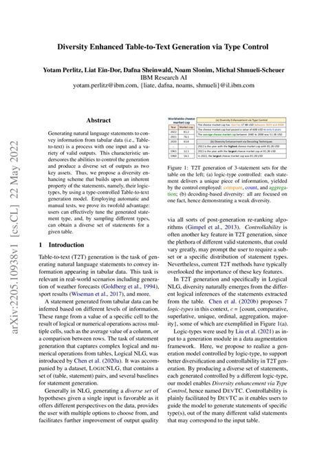 Diversity Enhanced Table To Text Generation Via Type Control Deepai