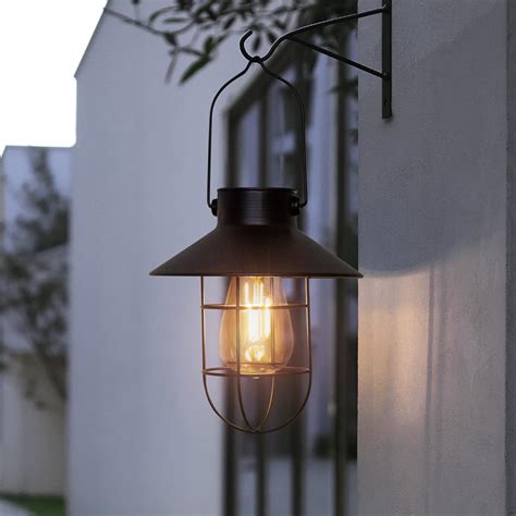 Pearlstar Solar Lanterns Outdoor Metal Solar Powered Hanging Lights