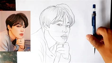 Bts Drawing Park Jimin Drawing Bts Easy Drawings Dibujos