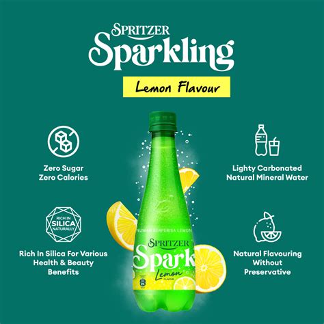 Spritzer Sparkling Natural Mineral Water With Lemon 5 Cartons Bundle