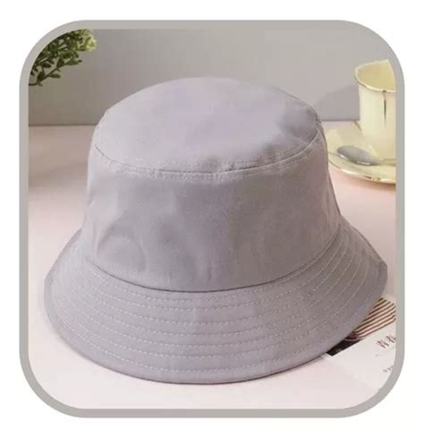 Pescador Bucket Hat Algodon Colores Lisos Varios Cuotas Sin Inter S