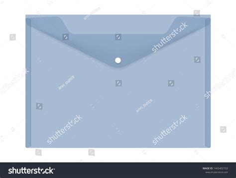 Clear Plastic Envelope Folder Snap Button Stock Vector (Royalty Free ...