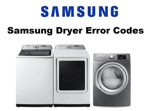 Samsung Dryer Error Codes Troubleshooting And Manual