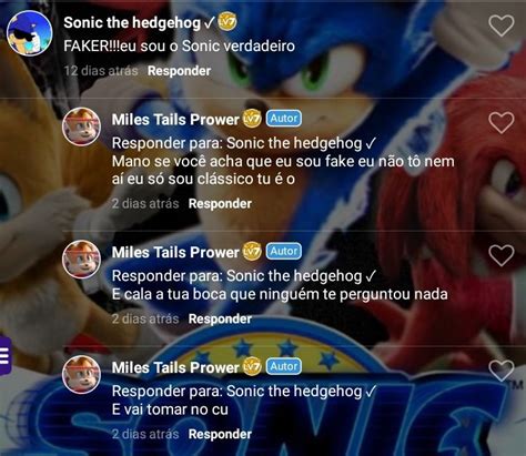 Melhor diálogo entre membros Sonic Amino PT BR Amino