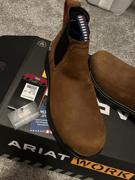 Ariat Men's Turbo Chelsea Domestic H2O Carbon Toe Work Boots 10036738