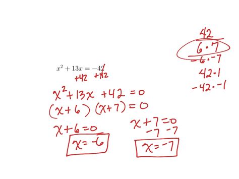 Factoring To Solve Quadratics Math Showme