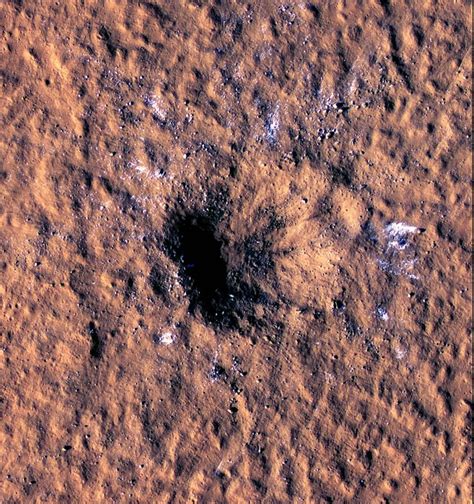 Nasa Discovers A New Two Block Wide Crater On Mars With Signs Of Water Ice