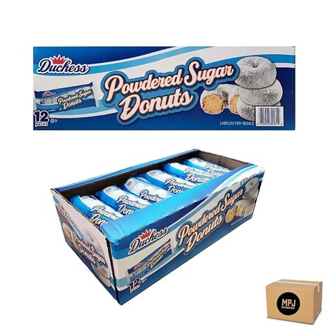 Duchess Mini Powdered Sugar Donuts 3 Oz 12 Pk Pack Of