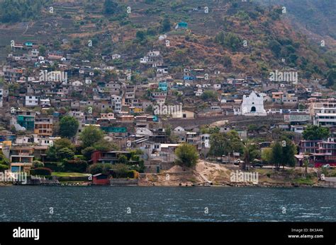 San Antonio Palopo Lake Atitlan Guatemala Central America Stock