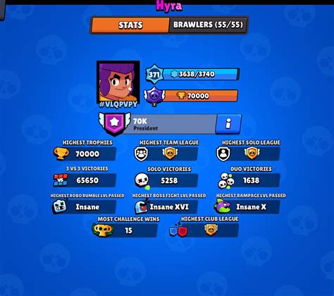 Hyra Hit 70k Trophies R Brawlstars