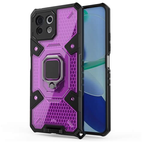 Husa Telefon Pentru Xiaomi Mi 11 Lite Honeycomb Armor Techsuit Rose