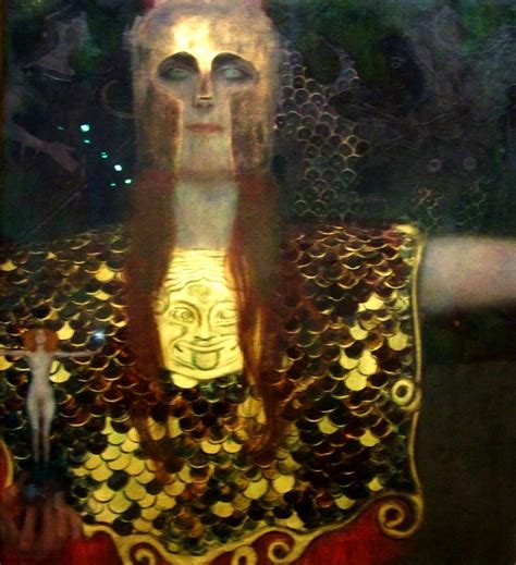 Gustav Klimt Pallas Athene 1898 Huile Sur Toile 75 X 75 Flickr