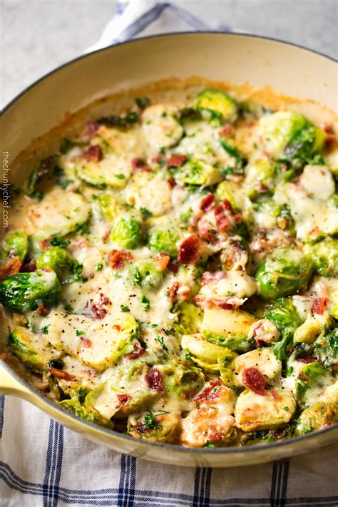 Brussels Sprouts Gratin Holiday Side Dish The Chunky Chef