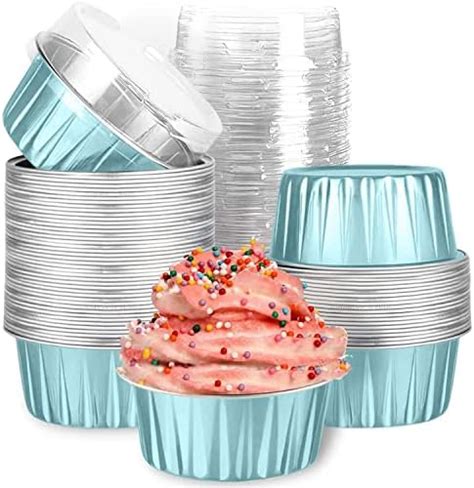 Amazon Mini Aluminum Foil Cupcake Baking Cups With Lids Pcs