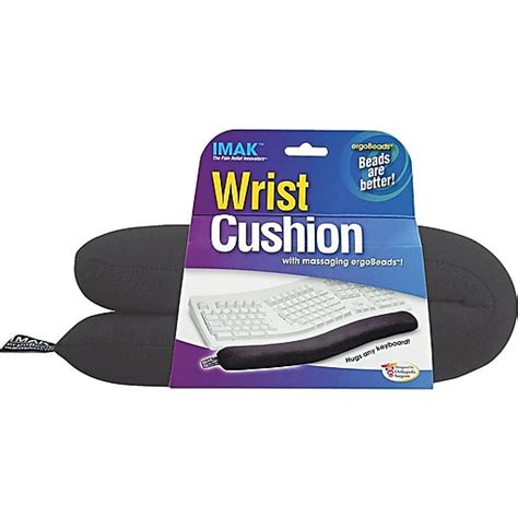 Imak Cushion Keyboard Ergobeads Wrist Rest Black A10160 Staples