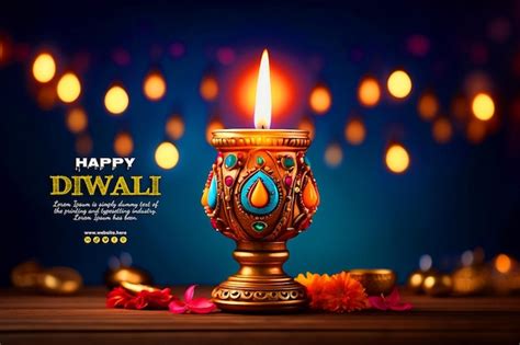 Happy Diwali Social Media Post Design Premium AI Generated PSD