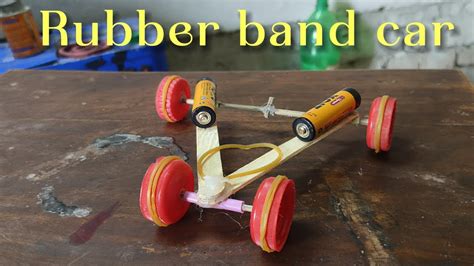 Home Made Rubber Band Car Small Toy Car How To Make A Rubber Band Car