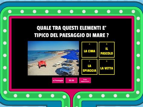 TIPI DI PAESAGGI E CARATTERISTICHE Gameshow Quiz