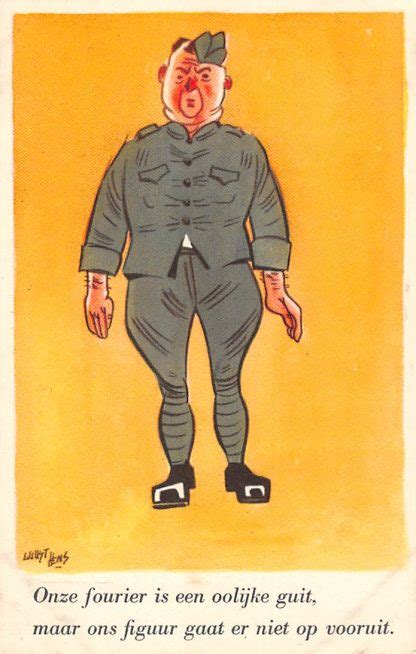 Militair Illustrator Guust Hens Mobilisatie Serie 1940 WO2 Onze Fourier