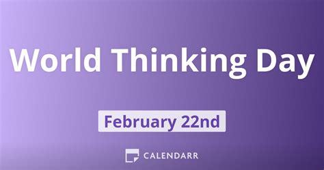 World Thinking Day February 22 Calendarr