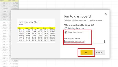 Power Bi Pin Workbooks On The Dashboard Geeksforgeeks