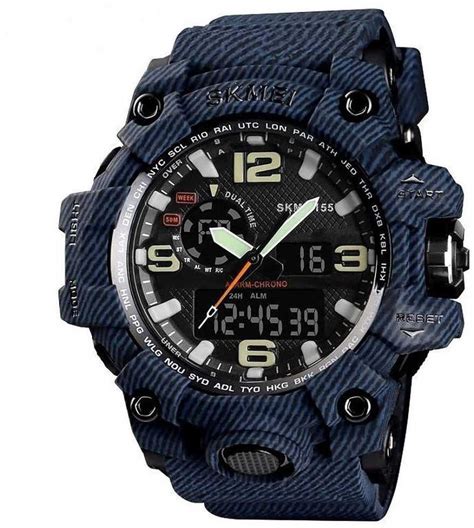 Men Denim Blue Skmei Analog Sport Watch Model Name Number B At Rs