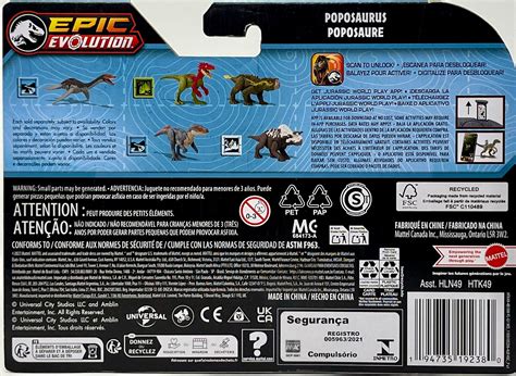 Jurassic World Epic Evolution Danger Pack Poposaurus Figure Toy Wrangler