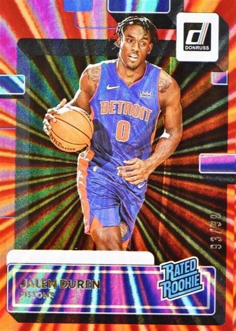 Jalen Duren 2022 Donruss Holo Red Laser 213 Price Guide Sports Card