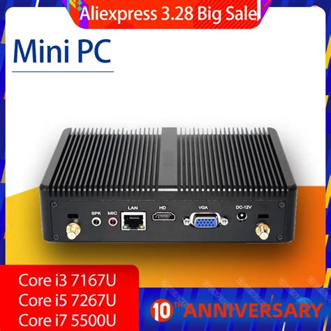 HYSTOU Intel Core I3 Fanless Mini PC 6006U Win10 Quad Core J1900 4K HD