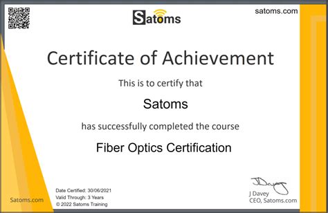 Fiber Optics Certification