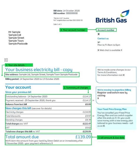 Understanding My Bill British Gas Business