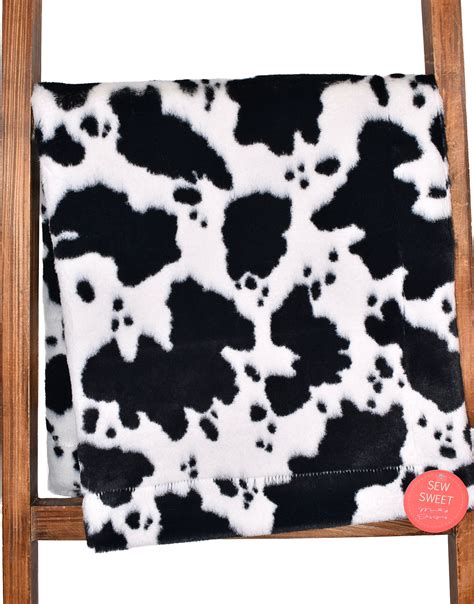 Cow Black White Omg Demi Sew Sweet Minky Designs