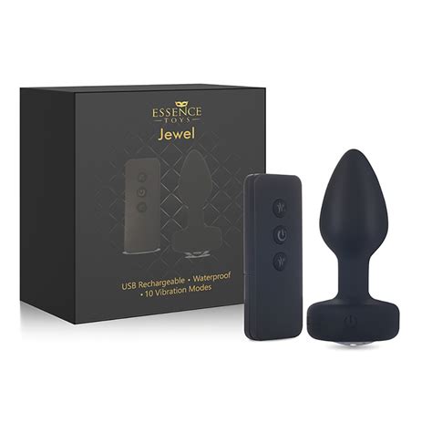 Plug Anal Joia em Silicone Recarregável 10 Vibrações e Controle sem