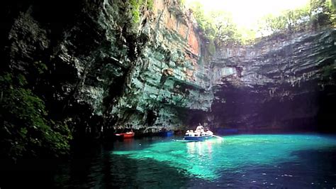 Kefalonia Melissani Cave Melassani Lake Greece Youtube