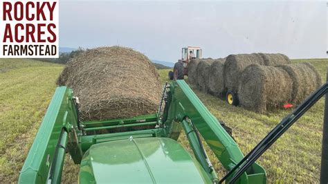 Raking Tedding Baling Third Cutting Hay 2021 With The John Deere