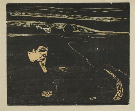 Evening Melancholy I Drawing by Edvard Munch - Fine Art America