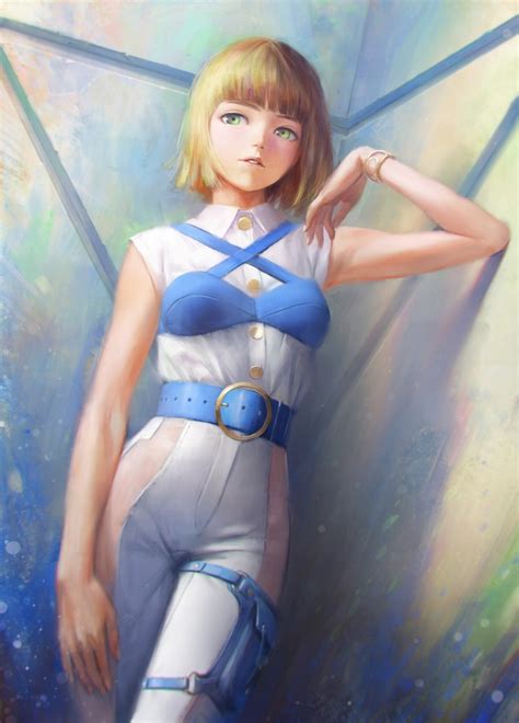 Short Hair Blonde Underwear Gun Blood Weapon Bra NaBaBa