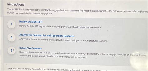 Solved Instructionsthe Buhi Rfp Indicates You Need To Chegg