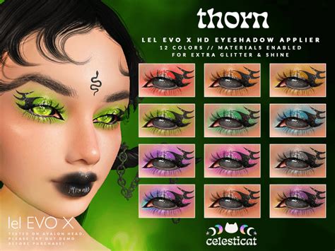 Second Life Marketplace ☆celesticat☆ Thorn Eyeshadow [lel Evo X Hd