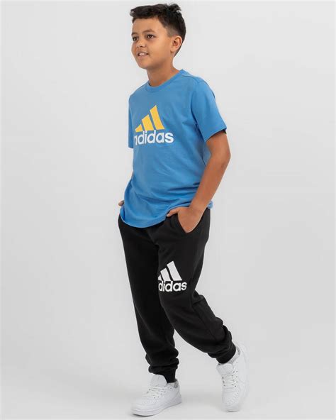 Shop Adidas Boys Big Logo Track Pants In Blackwhite Fast Shipping And Easy Returns City