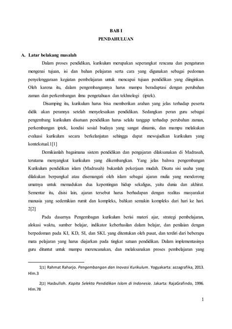 Analisis Struktur Pai Perspektif Madrasah Pdf